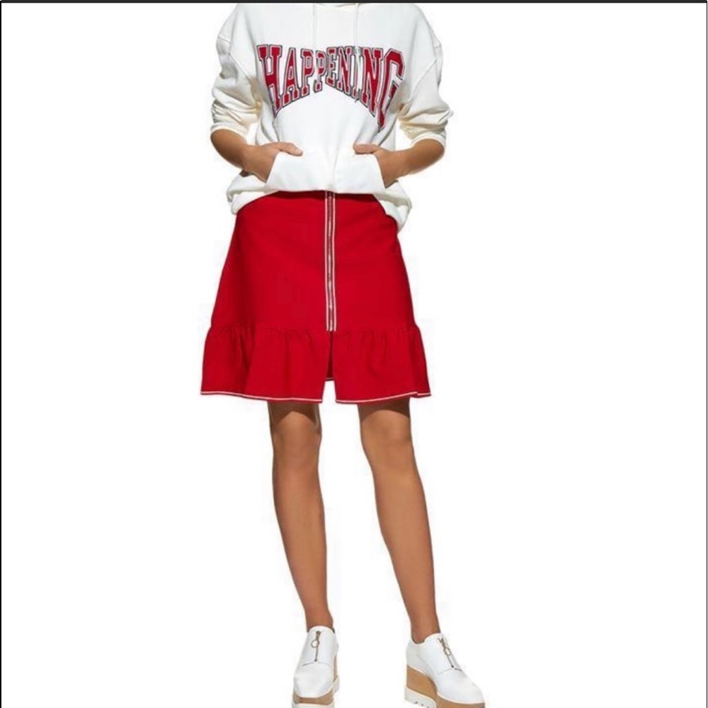 Sandro Eudine front zip a-line skirt